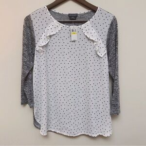 Van Heusen Mixed Media Hearts Blouse